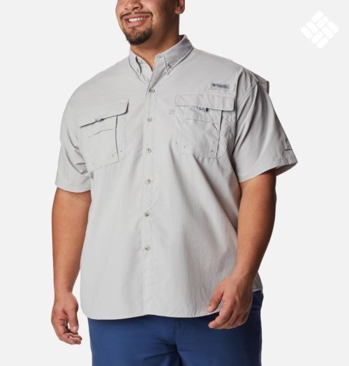 Camasa Columbia PFG Bahama II Scurte Sleeve Barbati Gri Deschis | Plus Size KYMQ871ZS